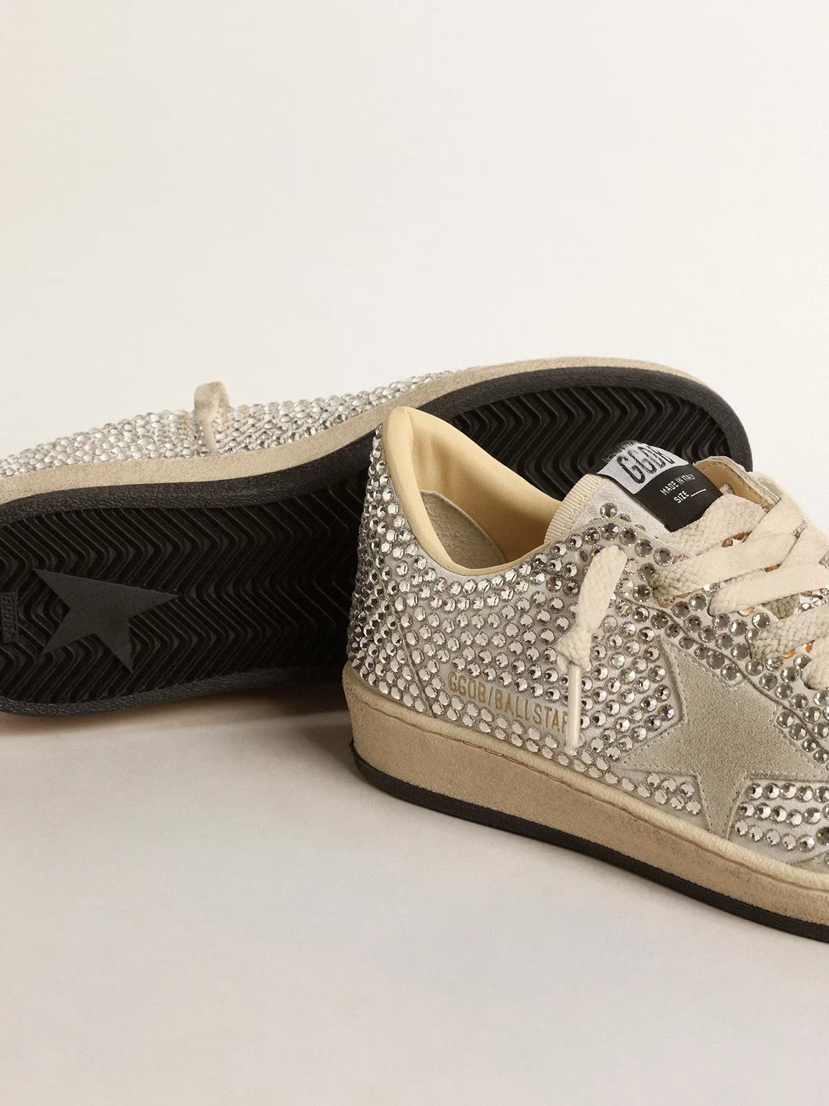 Womens Ball Star LTD with Swarovski crystals and gray suede star